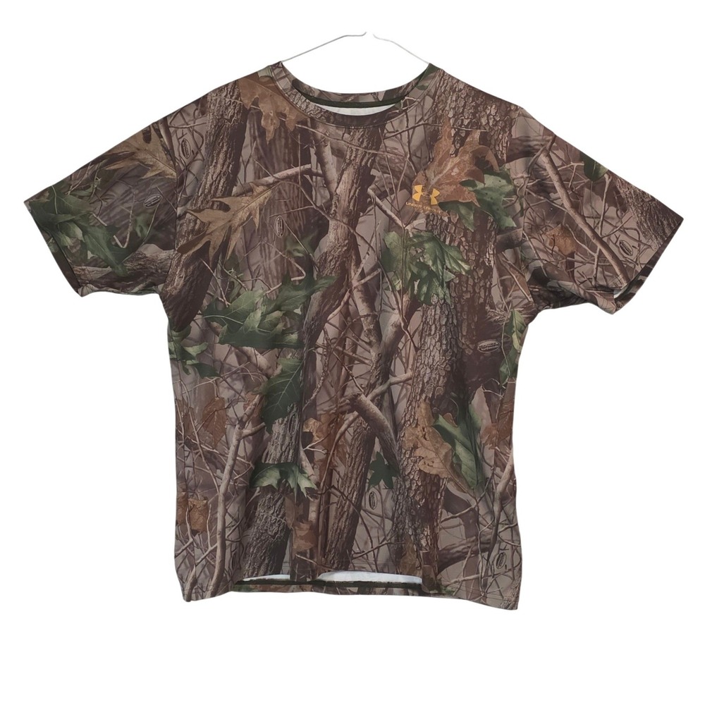 Under Armour Mens Realtree Camo T‎ Shirt Size Large Short Sleeve Hunting Outdoor